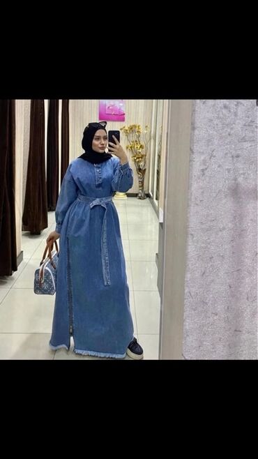 Хиджаб: Повседневное платье, Макси, 2XL