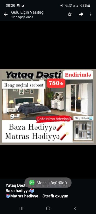 bellona mebel yataq desti: *Yataq Dəsti 💥Endirmlə7️⃣8️⃣0️⃣Azn* *Baza hədiyyə🎁* *🎁Matras hədiyyə*