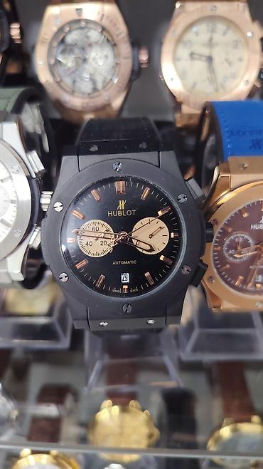 Aksesuarlar: Hublot tərzində avtomatik kişi qol saatları - Korpus: Qara və ya — 3