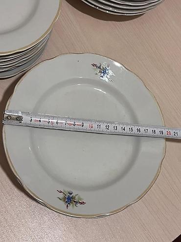 Restoran mebeli: Klassik porselen boşqab dəsti Sovetin boşqabları - Ümumi say: 27 — 6