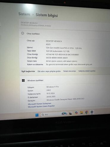 ASUS: Yeni ASUS Vivobook, 12.9 ", Intel Core i3, 512 GB, Ödənişli çatdırılma -da lalafo.az — 7 ASUS: Yeni ASUS Vivobook, 12.9 ", Intel Core i3, 512 GB, Ödənişli çatdırılma — 7