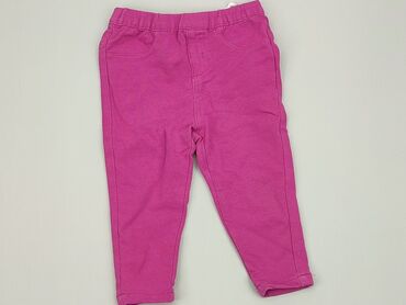 legginsy czarno rozowe: Spodnie dresowe, 9-12 m, stan - Dobry