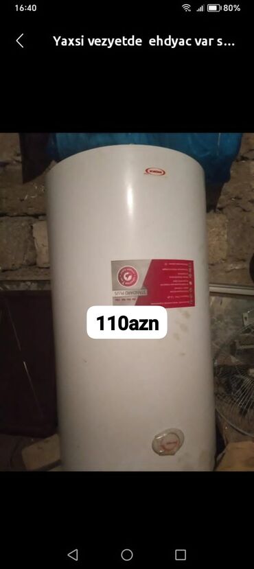 Aristonlar: Ariston 80 l, İşlənmiş, Kredit yoxdur, Ödənişli çatdırılma, Ünvandan götürmə