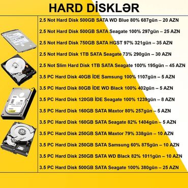 Sərt disklər (HDD): Sərt disk (HDD) 120 GB