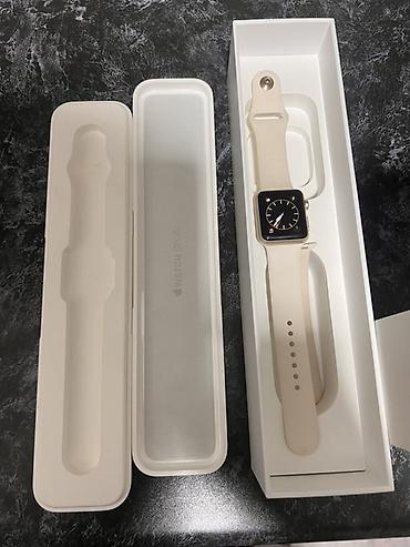 irsad electronics smart saatlar: Apple Watch Series 2 nəsil – Gold/alüminium korpus, krem rəngli — 9