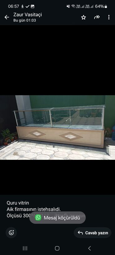 i̇şlənmiş soyuducular: Quru vitrin Aik firmasının istehsalıdi. Ölçüsü 300*60*110 Qiyməti
