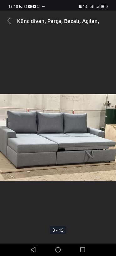 Divanlar: Di̇van-kravat, Yeni, Açılan, Bazalı, Parça, Ödənişli çatdırılma — 18