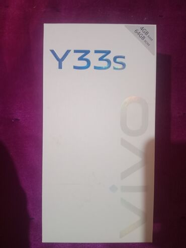 телефоны виво: Vivo Y33s, Б/у, 64 ГБ, цвет - Голубой, 2 SIM