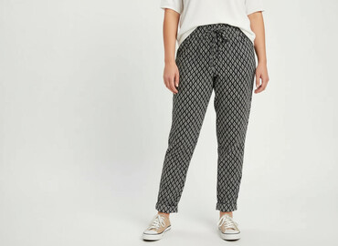 spodnie z serduszkiem: NEXT Petite, Material trousers for women, size 2XL