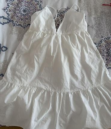 lindex deca: Zara haljina na bretele, bela - Model: mini/kratka haljina A-kroja sa — 1