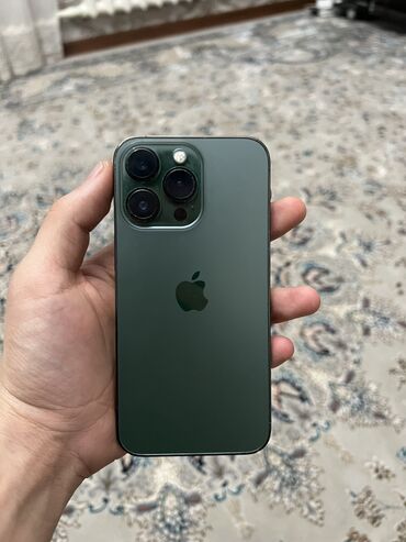 покупка продажа бу телефонов: IPhone 13 Pro, Б/у, 128 ГБ, Alpine Green, Чехол, 80 %