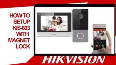 domafon: Hikvision İP Domofon. Hikvision DS-KIS603-P İP domofon dəsti. 7 inch