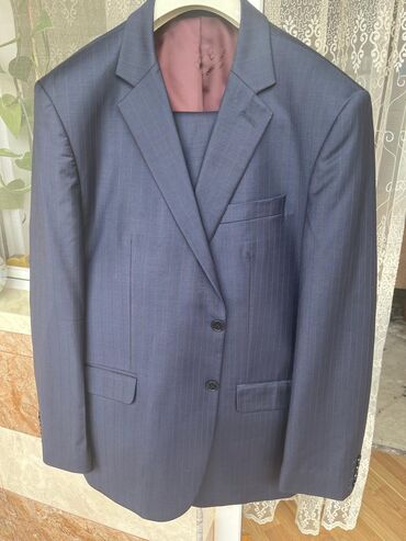 Рубашки: Мужской костюм, Демисезон, 8XL (EU 56), цвет - Синий