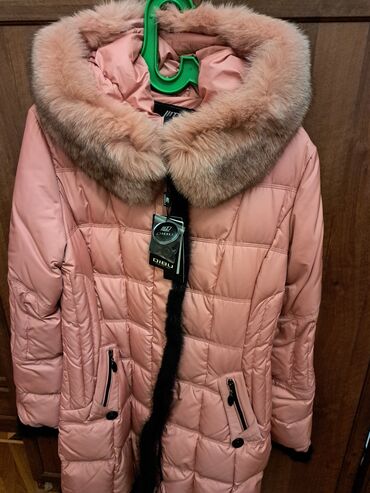 женское драповое пальто: Qadın qış palto/kurtka – DIBU - Rəng: Pudra/çəhrayı - Model: Quilted