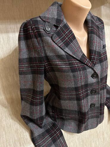 Sakoi: Emporio Armani, S (EU 36), Vuna, Karirani — 7