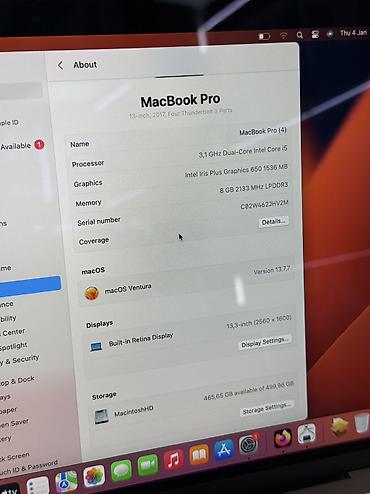 Ноутбуки Apple (MacBook): Для учебы, Б/у, Intel Core i5, ОЗУ, RAM: 8 ГБ, В рассрочку — 3