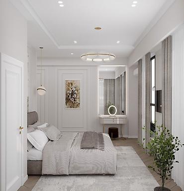 Спальные гарнитуры: Спальный гарнитур, Двуспальная кровать, цвет - Серый — 4