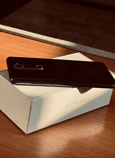 Redmi: Redmi, Redmi Note 8 Pro, Б/у, 64 ГБ, цвет - Черный, 2 SIM — 1