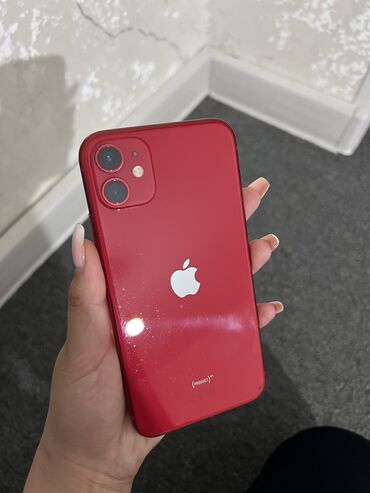 Apple iPhone: IPhone 11, Б/у, 128 ГБ, Красный, Чехол, 83 %
