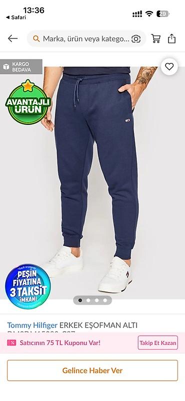 bos salvar: İdman Şalvar, Tommy Hilfiger, L, rəng - Göy — 5