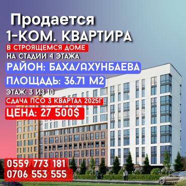 Продажа квартир: 1 комната, 36 м², Элитка, 3 этаж