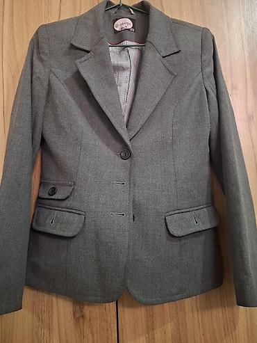 gestalt blazer: Женский классический пиджак Selespet - Цвет: серый меланж - Посадка — 9