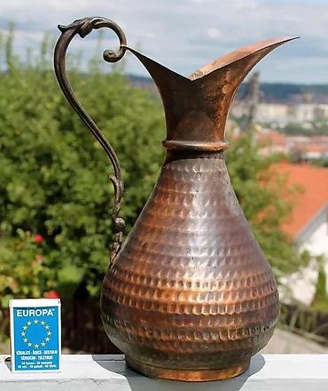 Stare vaze i dekor: Velike Stare BAKARNE vaze 26 i 25 cm!. Velike stare, autentične — 9
