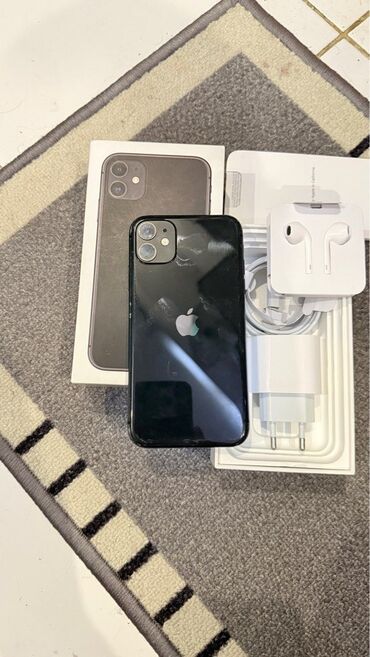 Xiaomi: IPhone 11, 128 GB, Qara, Zəmanət, Face ID, Sənədlərlə