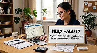 Услуга: Младший бухгалтер на неполный рабочий день/гипкий график