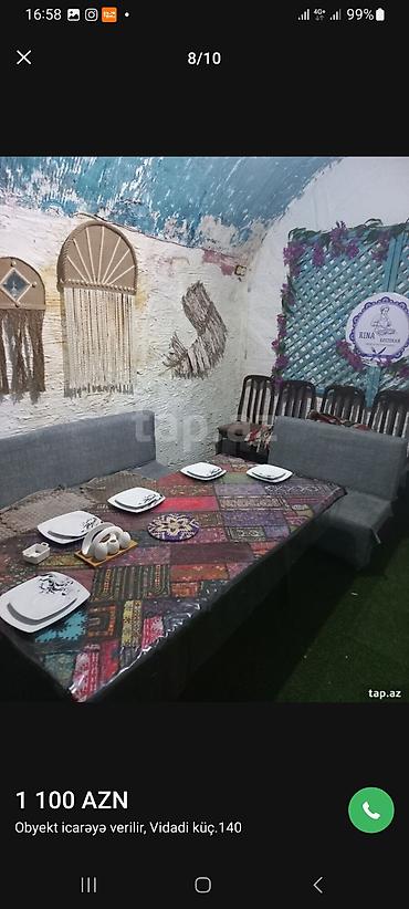 kafe stolari: Obyekt icarəyə verilir – Vidadi küç. 140 - Təyinat: hazır ictimai — 7