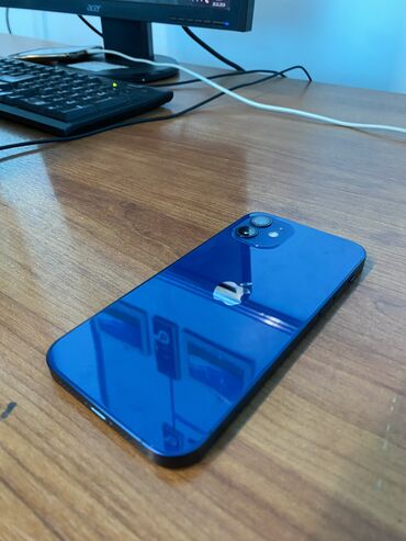 чехлы на хуавей п8: IPhone 12, Б/у, 128 ГБ, Pacific Blue, Защитное стекло, Чехол, 85 %
