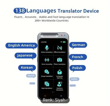 antikvar telefon: Suni intelektli agilli tercume cihazi 138 dil destekleyir, 10.41 sm