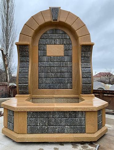 фонтан для сада: Dekorativ həyət-çeşməsi - Material: təbii daş və beton qarışığı — 3