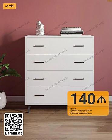 kamod: Minimalist komod - Modell: 4 çekmecəli komod - Ölçülər: Dərinlik 40 — 1