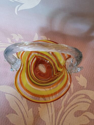 Činije: Murano nova korpa,rucni rad 70te. Murano korpa,duvano staklo,sve na — 9