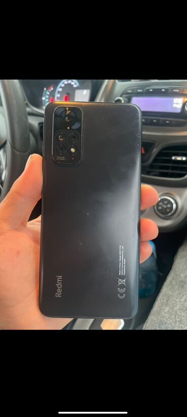 телефон нот 10: Xiaomi, Redmi Note 11, Б/у, 128 ГБ, цвет - Черный, 2 SIM