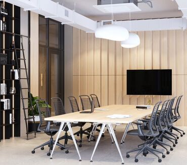 Sifarişlə ofis dəst mebeli: Mebel istehsalı və quraşdırma xidməti - Ofis masaları: İki rəngli — 36