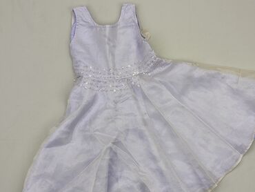 biała letnia sukienka: Dress, 2-3 years, 92-98 cm, condition - Good