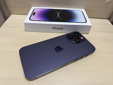 Apple iPhone: IPhone 14 Pro Max, Б/у, 512 ГБ, Deep Purple, Защитное стекло, Чехол, Коробка, 87 %