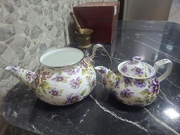 Qab-qacaq və mətbəx ləvazimatları: Çay dəsti, rəng - Ağ, Farfor — 3