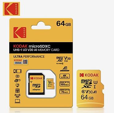 карта памяти 64гб: Микро флешка, micro sd kodak 10 class. 64 гига, фирменный. #Микро — 1