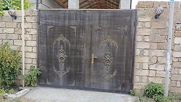 qapi ucun setkalar: Dəmir darvaza dəsti - Material: qalın metal təbəqədən hazırlanmış — 1