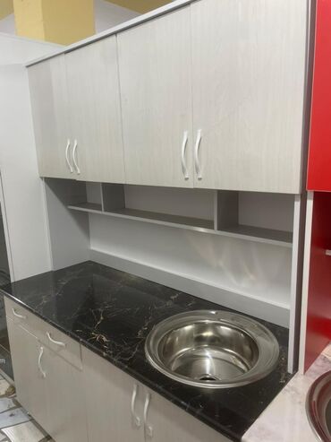 Кухонные гарнитуры: Кухонный гарнитур, Новый, цвет - Белый, ДСП, Бесплатная доставка — 14