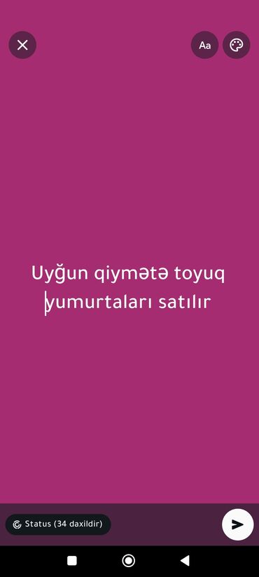 Yumurta: 0.50 qepik. Toyuq — 1