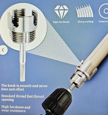 mini drel satilir: PVC borular üçün iki funksiyalı yiv açma ucluğu (drel üçün) - İstifadə — 4