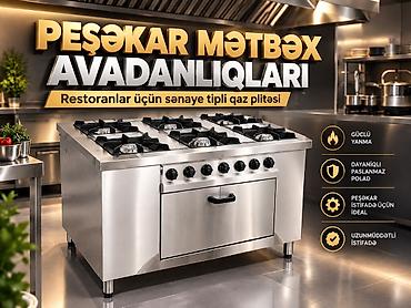 🍳 Sənaye tipli qaz plitələri – restoran, kafe, otel və peşəkar