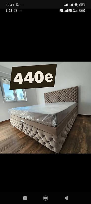 Kreveti: Boxspring bračni kreveti sa tapaciranim uzglavljem - Tip: boxspring — 3