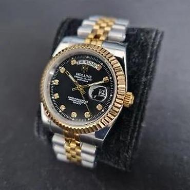 Ručni satovi: HOLUNS HLS001 -37mm- Crna- Rolex Day-Date Homage — 10