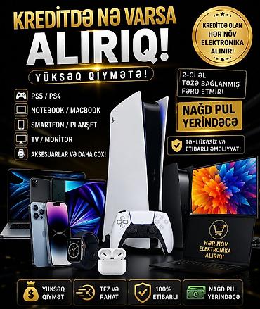 kredit pc: Xidmət: Kreditdə olan elektronikanın alınması Təsvir: - Kreditdə olan — 1