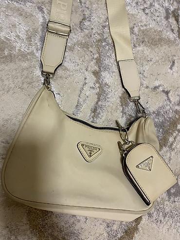 aypara: Prada bej çiyin çantası – mini əlavə pulqabı ilə - Rəng: açıq — 1